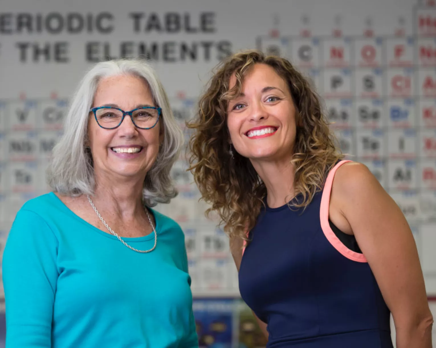 Merritt Island High School Physics teacher and mentor Diane Wallschlag (Left) with her mentee and high school science, biology and chemistry teacher and colleague, Andrea Williams (Right).